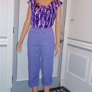 Croft&barrow stretch Capri's classic fit lavender size 30" or 6